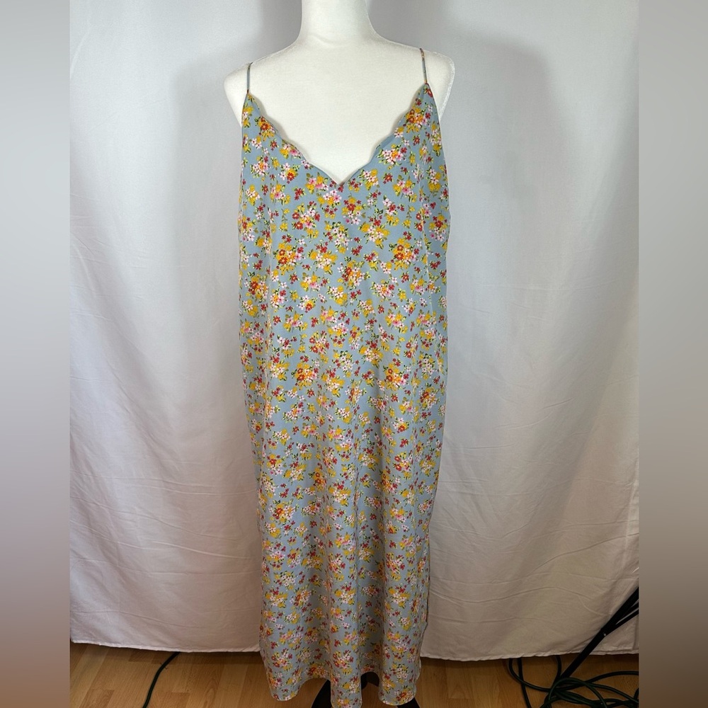 Topshop Maternity Blue Floral Summer Maxi Dress